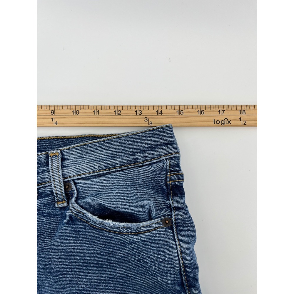 Levi's 505 Regular Fit Jeans Mens W30 L30 Blue Medium Wash Straight Leg Denim - Picture 5 of 9